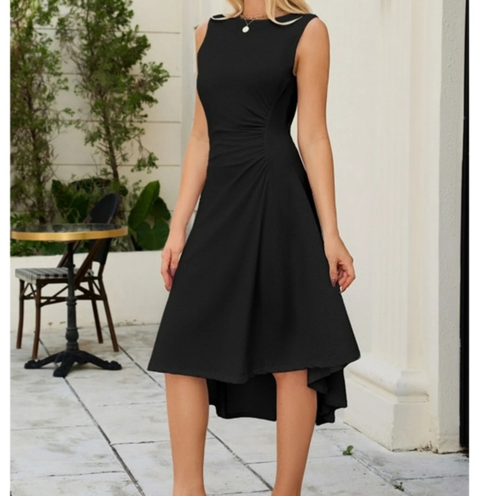 Elegant Black Sleeveless Dress